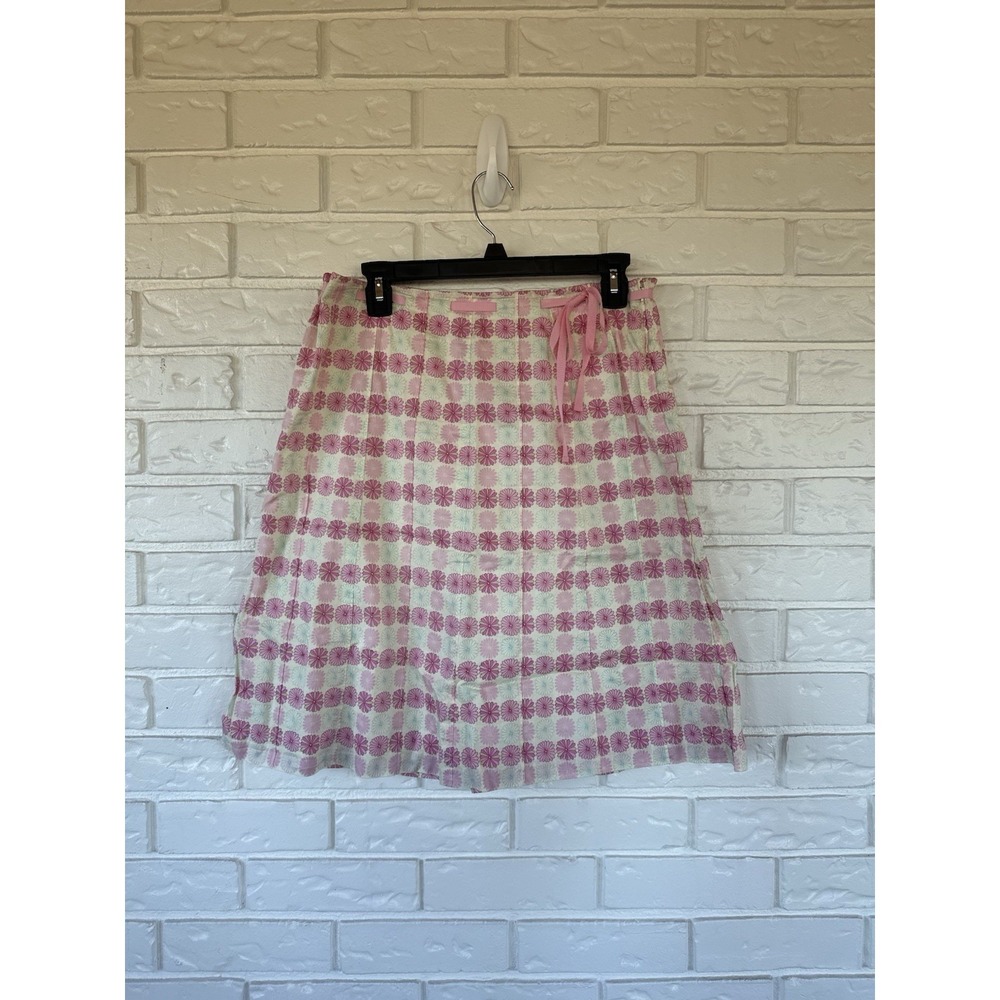 J Crew Size 8‎ Y2K Floral Skirt Pink Daisy Coquette Bratz Core